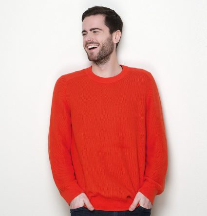 Men’s long sleeve red outdoor sweater