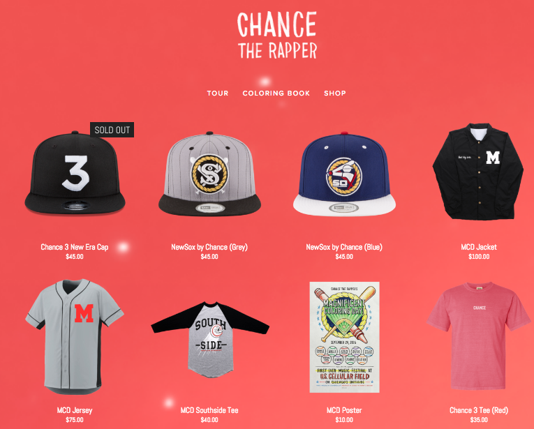 chance the rapper shop