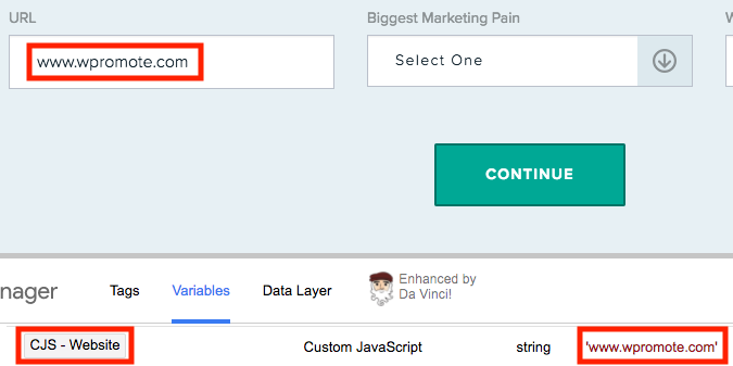 Custom Javascript Variable