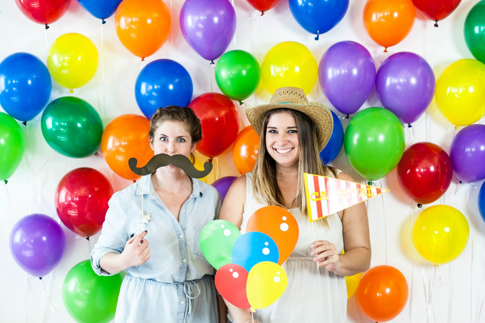 Photo of Hannah & Anne with balloon background