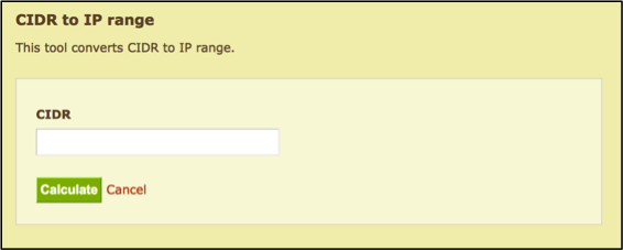 CIDR to IP range tool