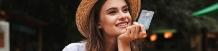 Close up shot of female influencer