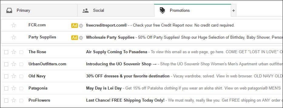GSP - Gmail Ads