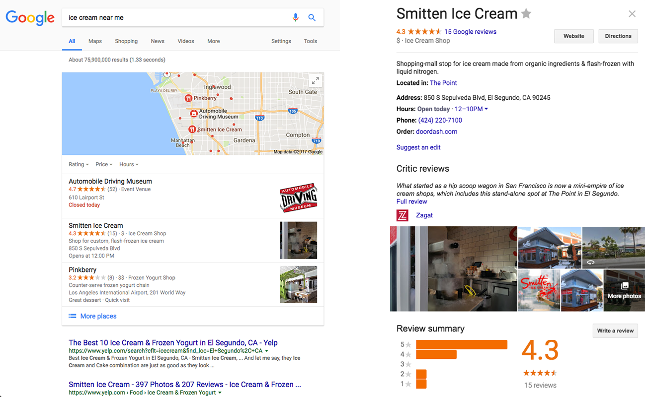 Search results for "ice cream near me"