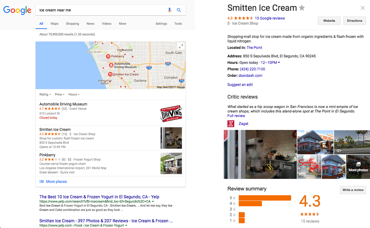 Search results for "ice cream near me"