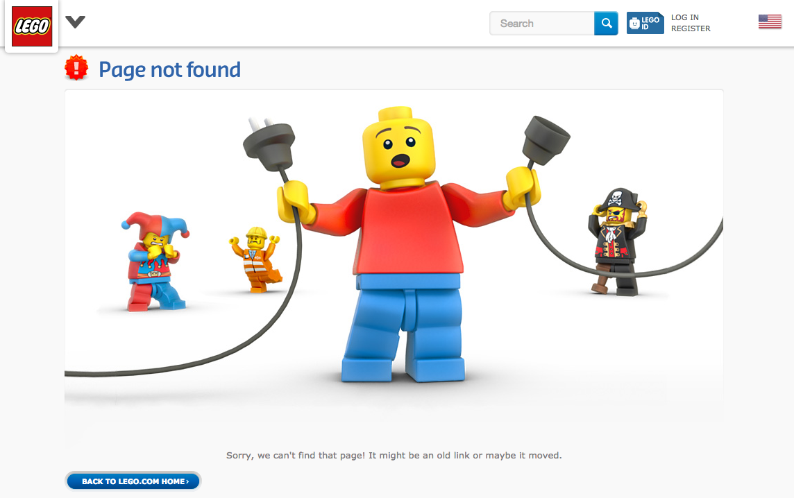 Lego 404 Error Page