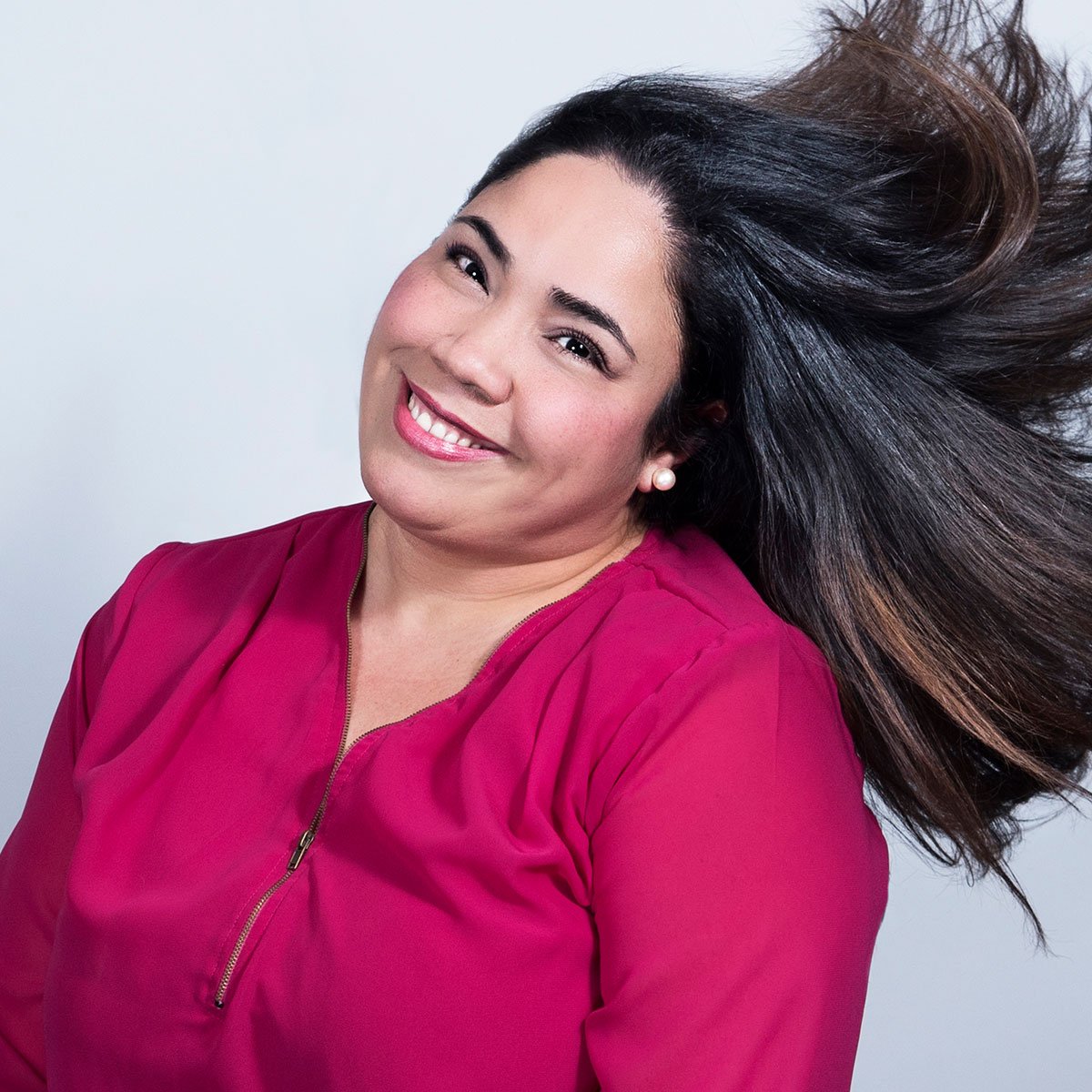 Lorraine Santiago-Poventud hair flip