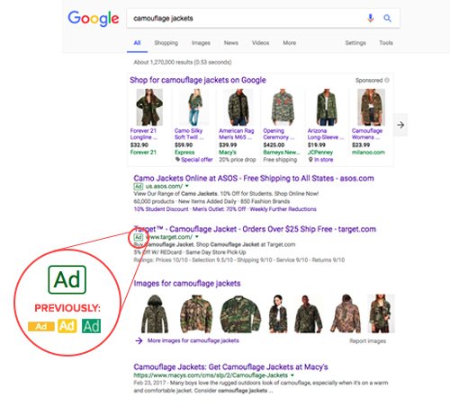 google paid search ad image change