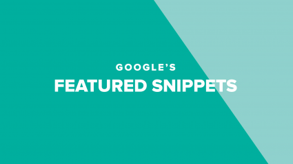 Text "Google's Featured Snippets" on green background