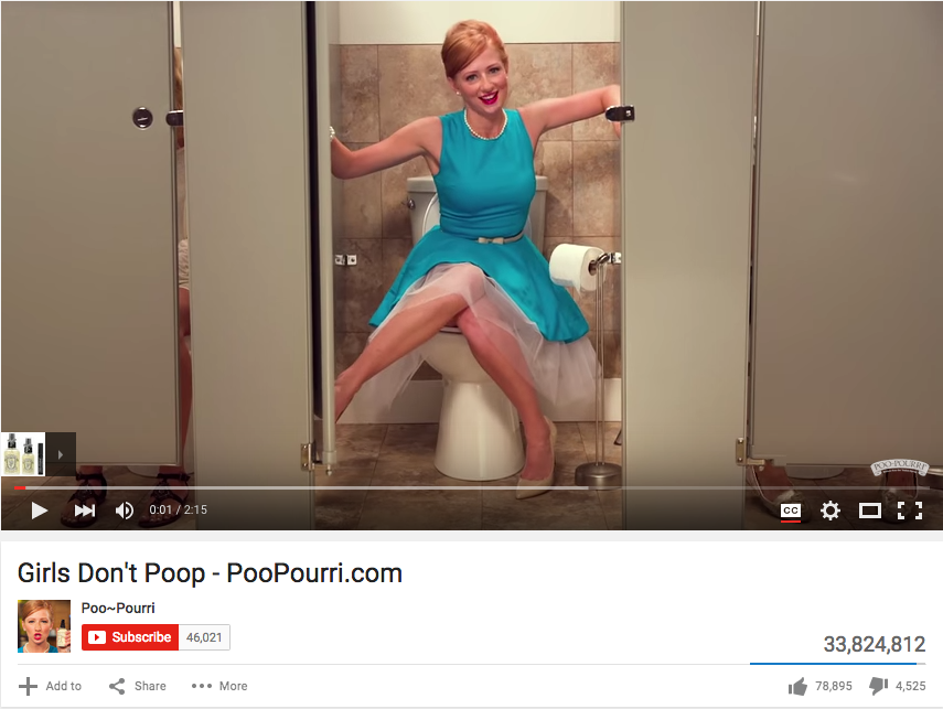 Poo Pourri YouTube video