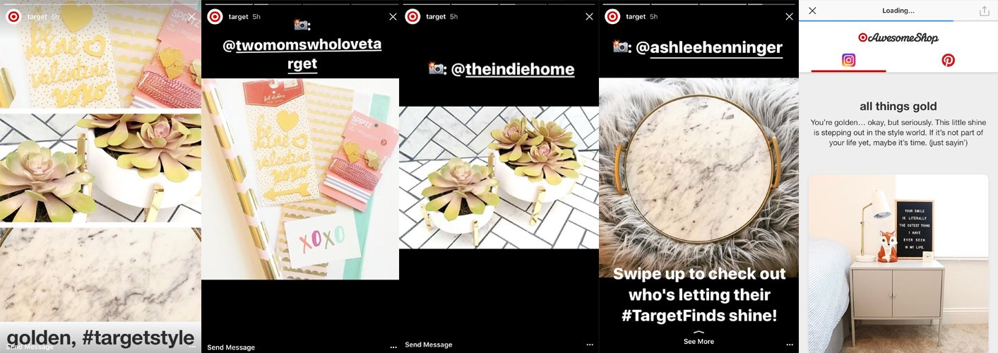 Target Instagram story example. 