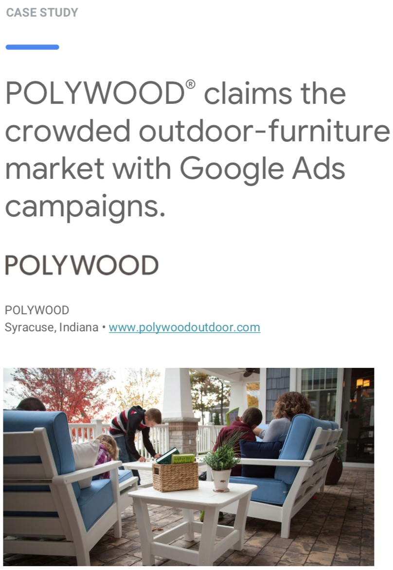 polywood google case study screenshot