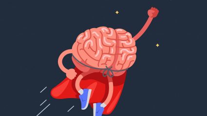 superhero brain illustration