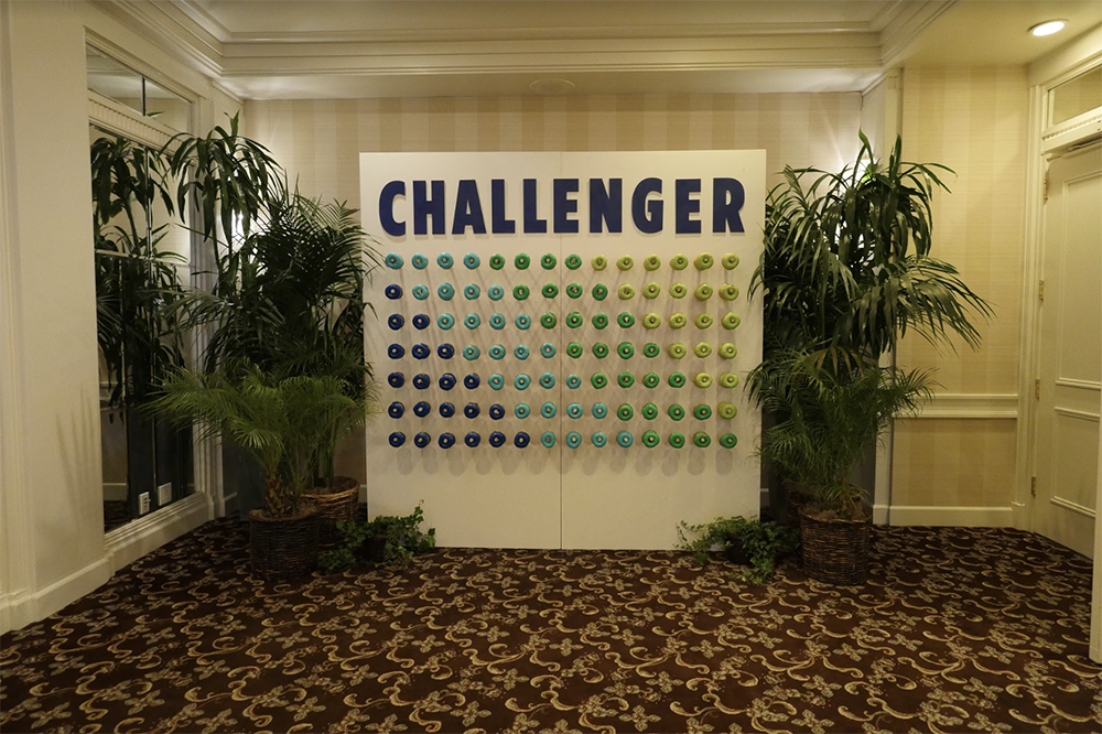 Doughnut wall for challengers at the Challenger Summit.