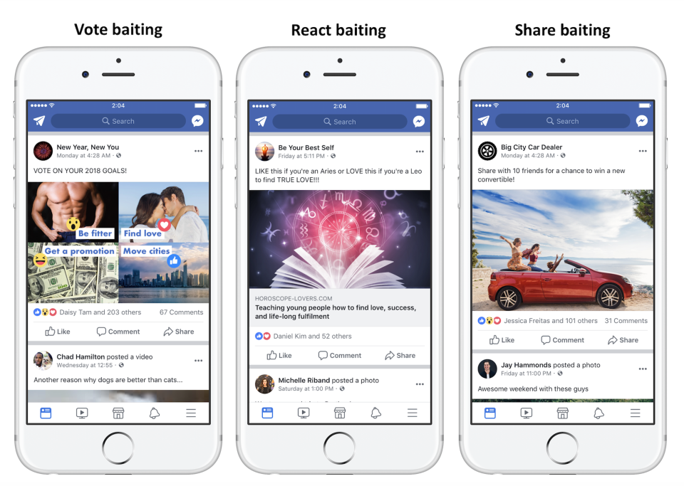 Types Of Engagement Bait Posts That Facebook Will Penalize