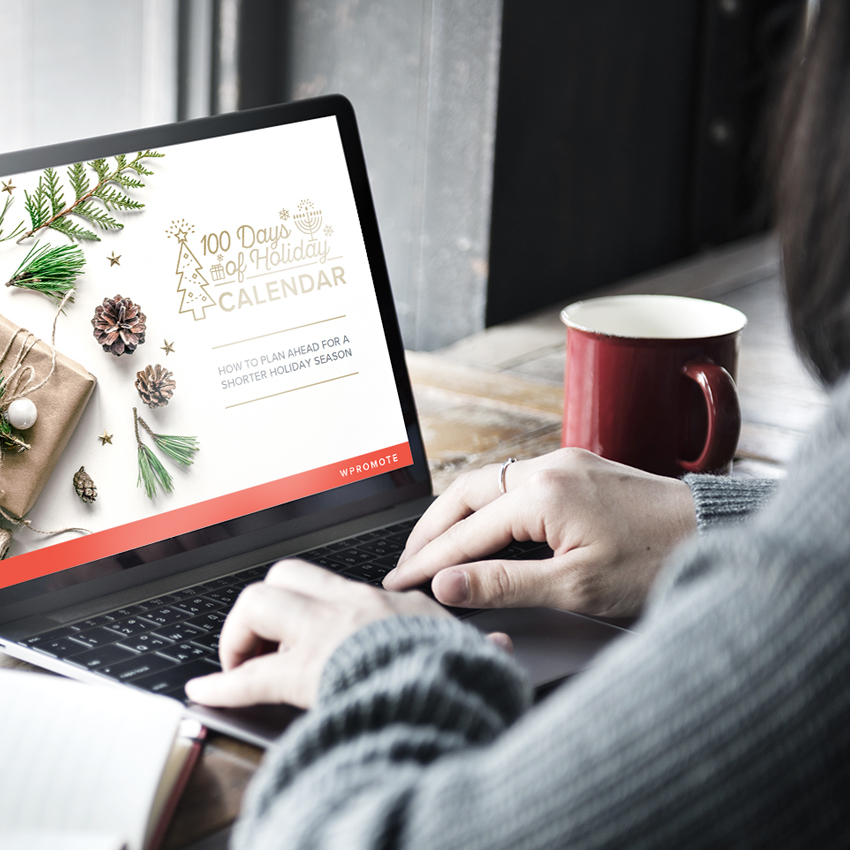 Wpromote Holiday calendar on a computer screen