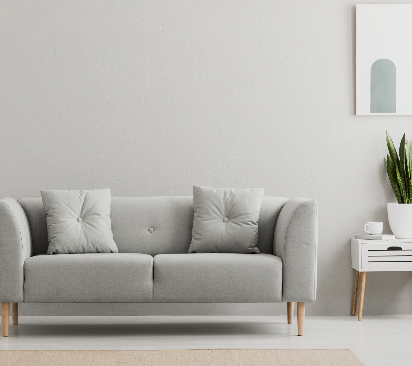 grey minimal living room furniture