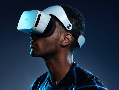 Man with VR headset