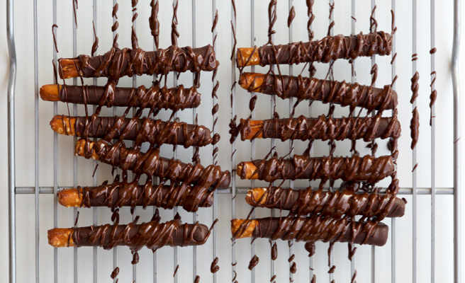 Fatty Sunday chocolate covered pretzels