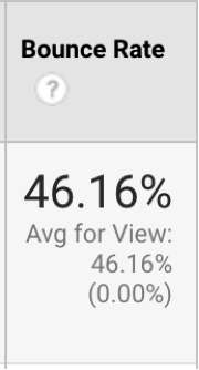 example bounce rate screenshot