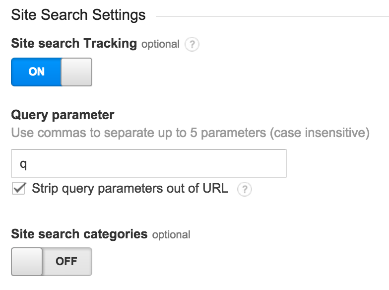 Site Search Settings