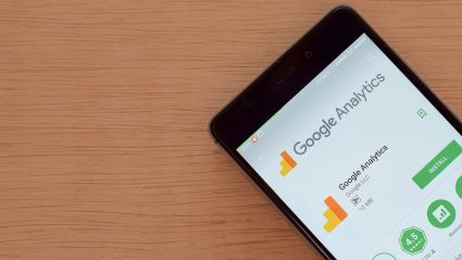 google analytics screen on phone