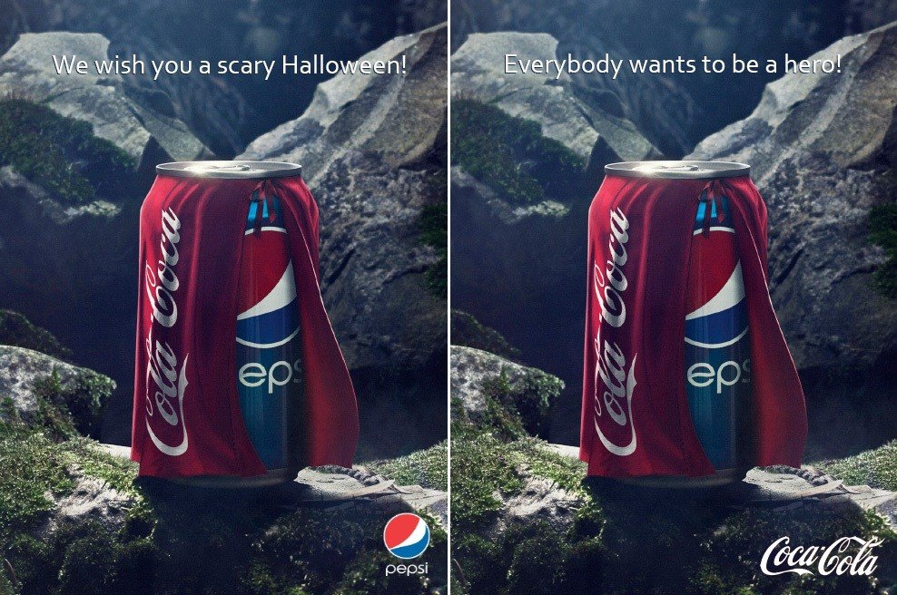 Pepsi and Coke ads