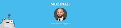 photo of Michael Aagaard on blue background with mozinar logo