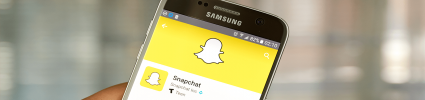 Snapchat app on samsung phone