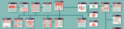 Illustration of internet sitemap