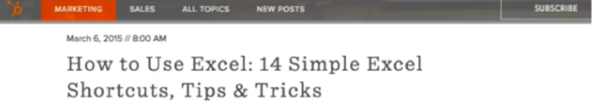 Blog headline with "How To" format