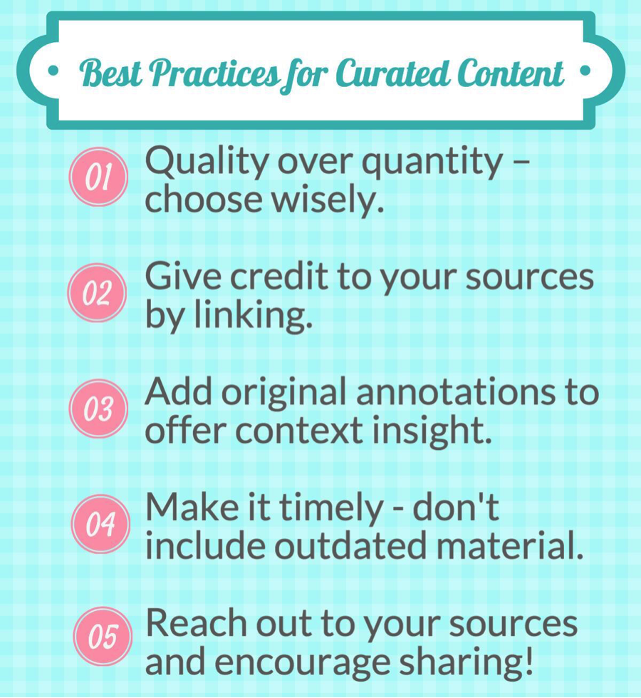 best practices for curated content