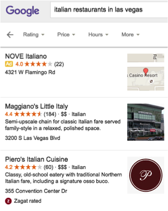 google italian restaurants in las vegas search local finder ad