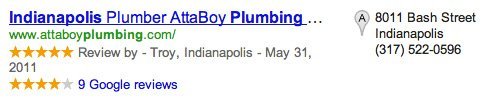 2 sets of star ratings for indianapolis plumber