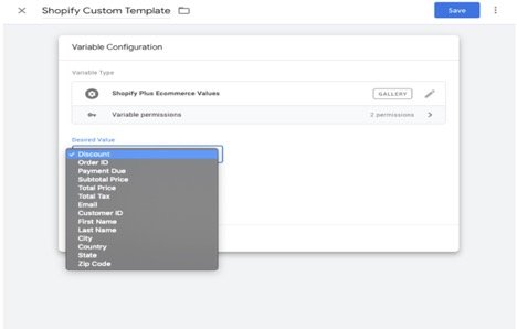 custom template google tag manager