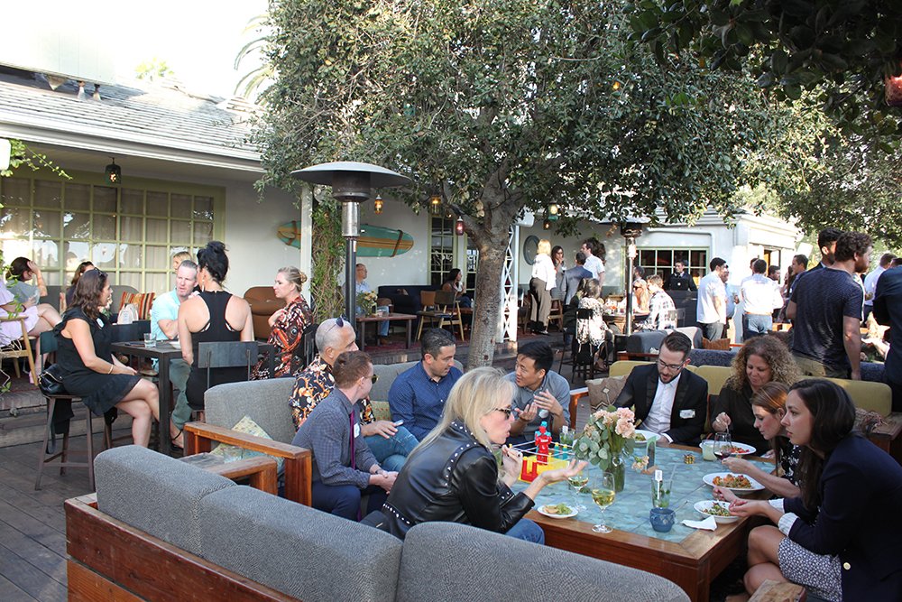 guests enjoying challenger event cocktail hour