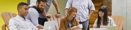 Group of Wpromote employees working together