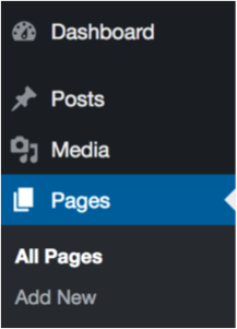 wordpress navigation pages
