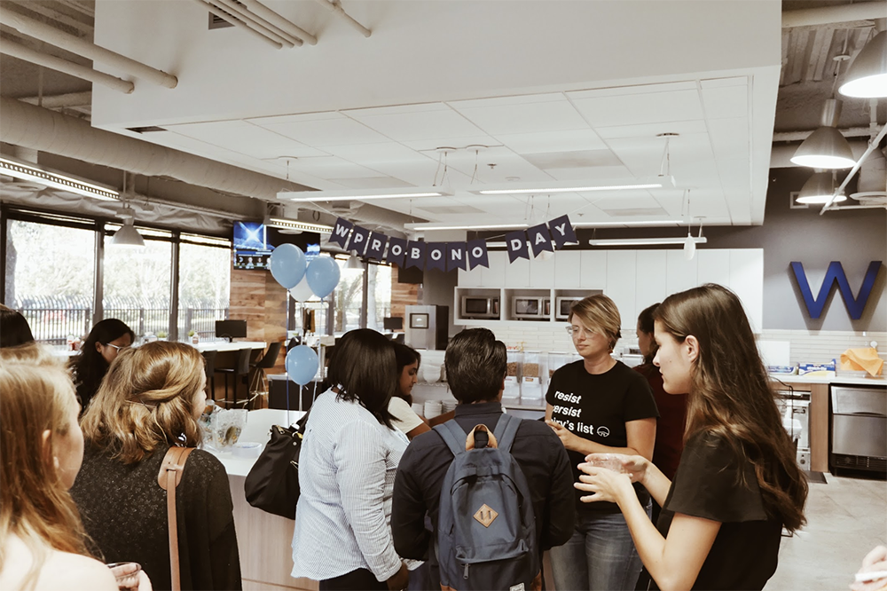 wprobono attendees networking