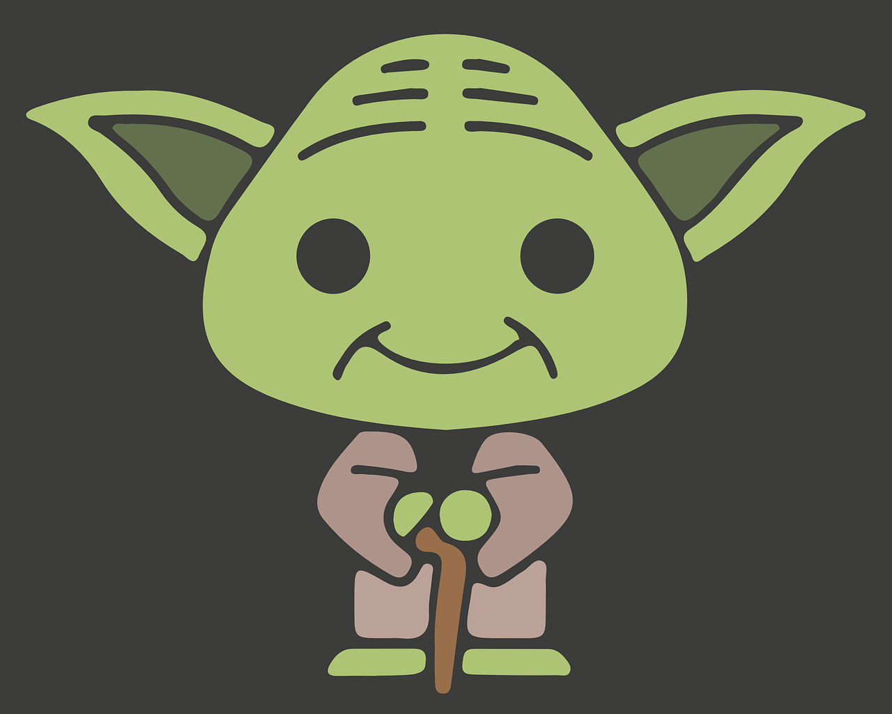 yoda cartoon illustration