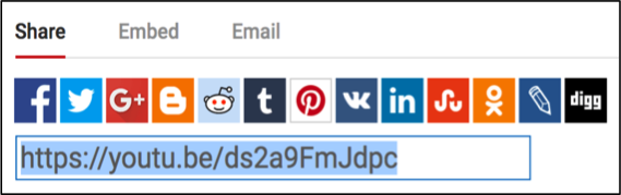 youtube share feature