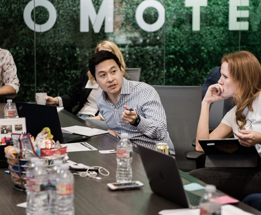 Meeting in conference room