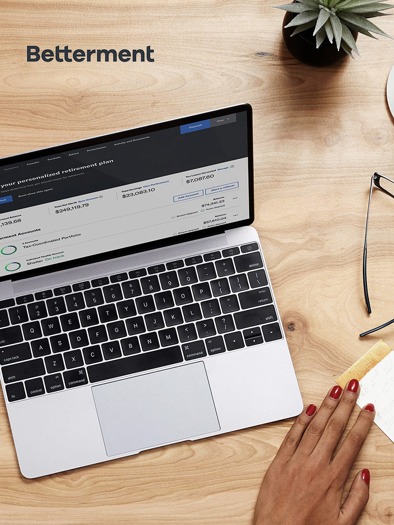 betterment on laptop on desk