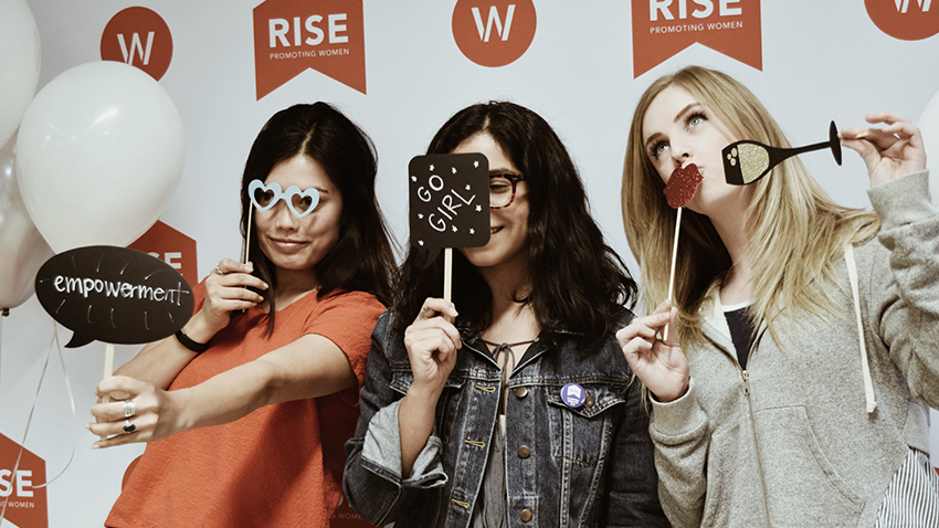 RISE event team photo of 3 women