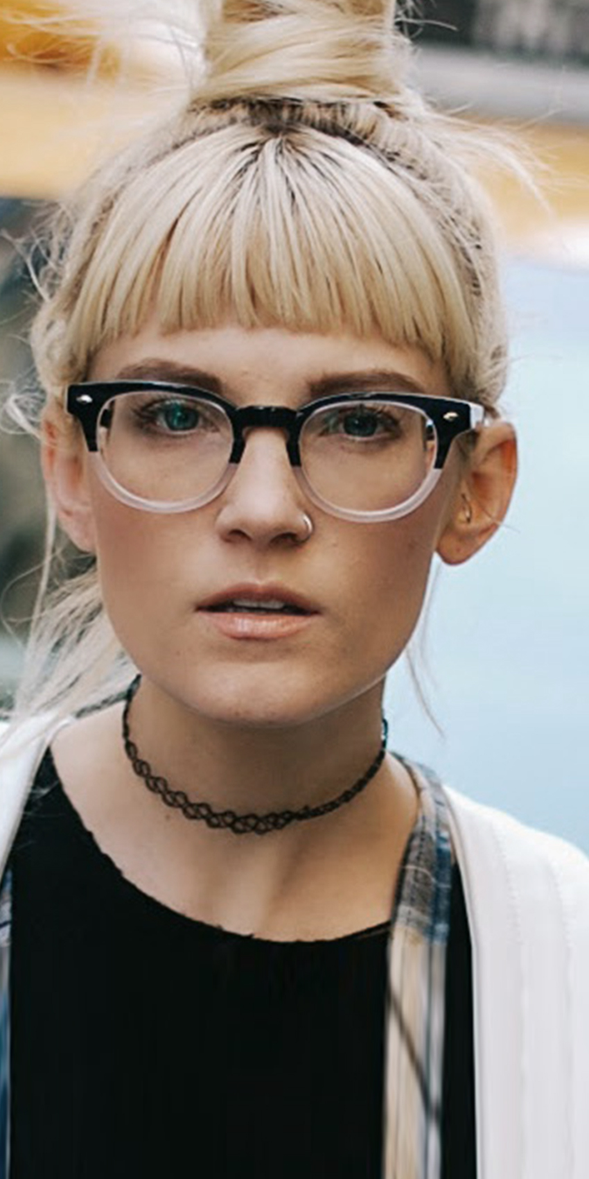 Young woman wearing Zenni glasses
