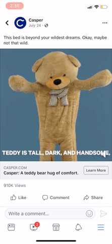 Lola video ad example in facbook