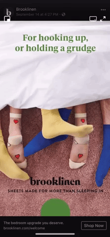 static overlay used on string of images in facebook ads