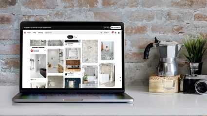 pinterest open on desktop