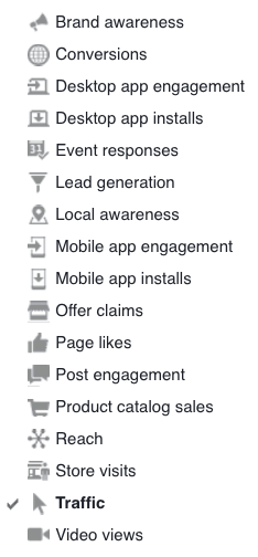 facebook ad types