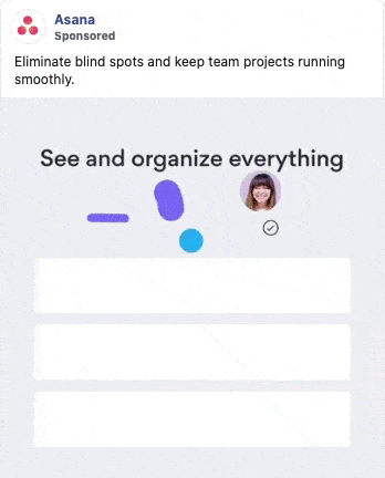Asana ad creative